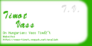 timot vass business card